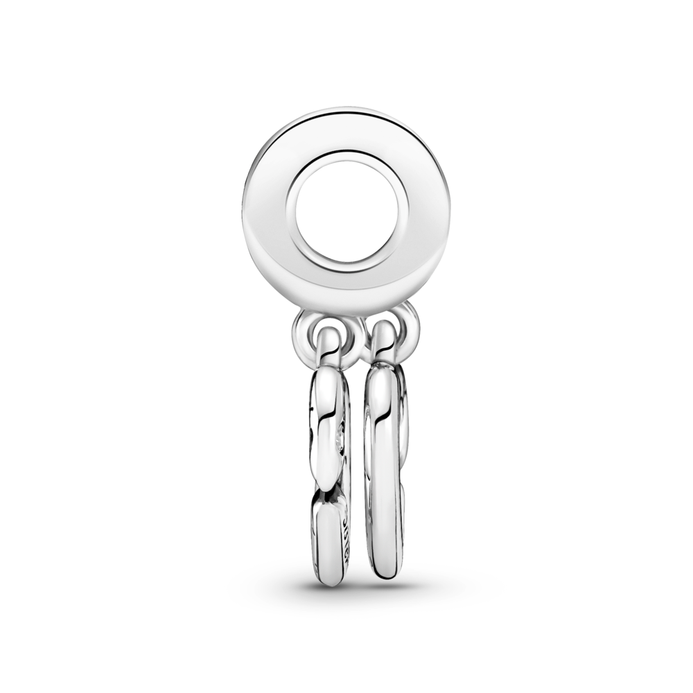 Linked Sister Hearts Split Dangle Charm