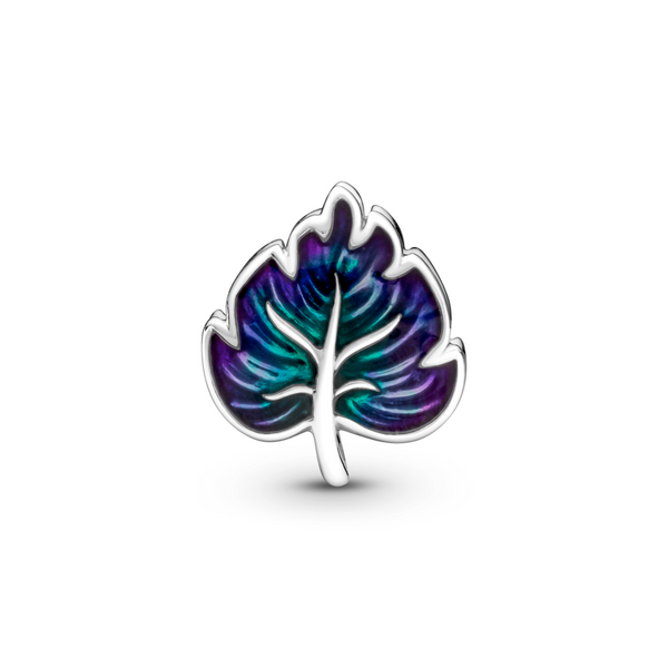 Purple & Green Leaf Charm