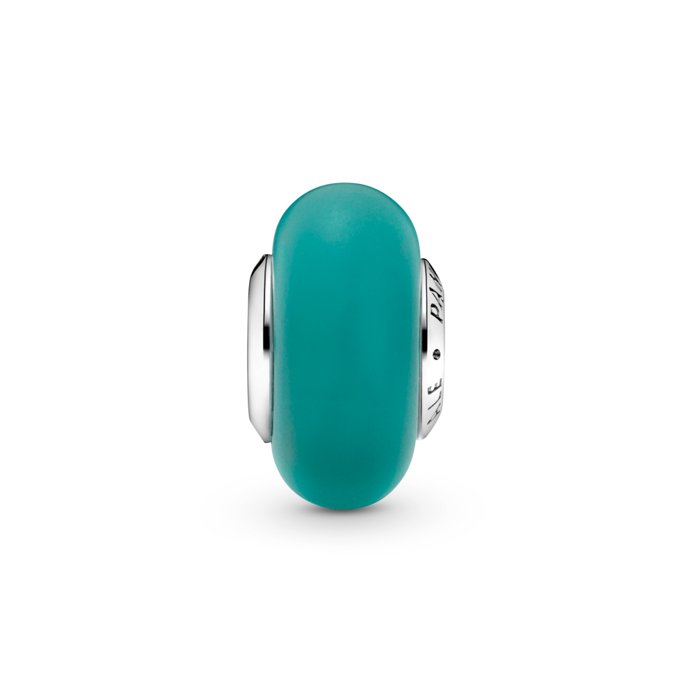 Matte Green Murano Glass Charm