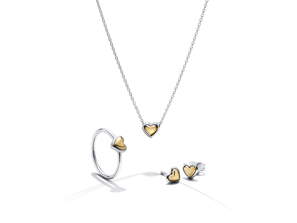 Domed Golden Heart Ring