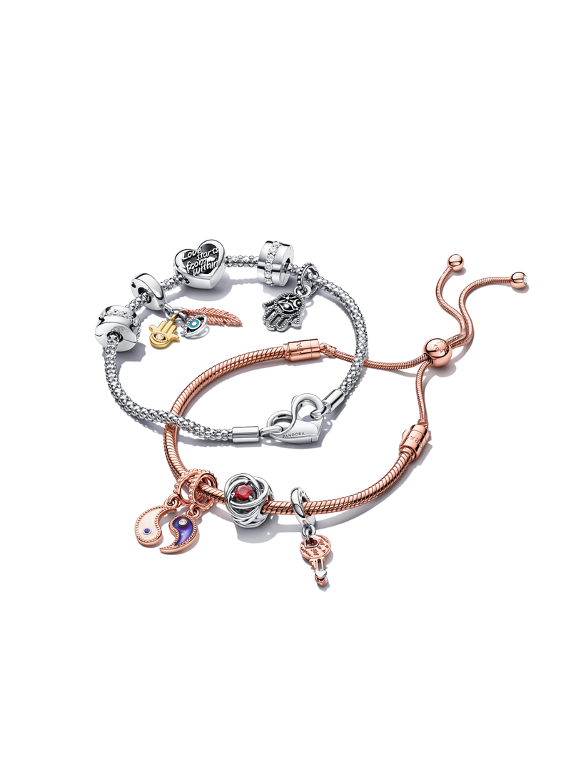 ABAOLA Key To My Heart Charm - 925 Sterling Silver Lock & Key Bead For Pandora-Style Bracelets & Necklaces