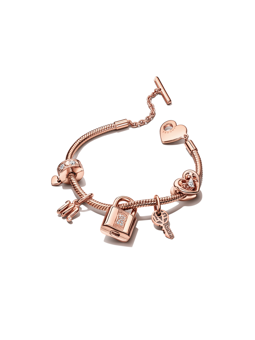 Pandora Moments Radiant Heart & Floating Stone Charm