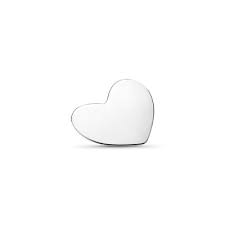 Medium heart silver plate