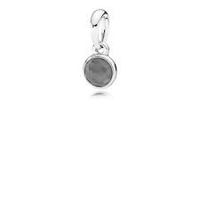 June birthstone silver pendnt with grey moonstone