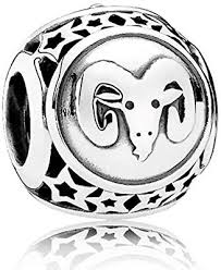 Aries star sign silver charm