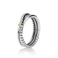 Pandora Timeless Silver ring, 14k, 0,01ct h/vs diamond