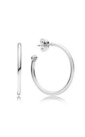 Silver hoop earrings