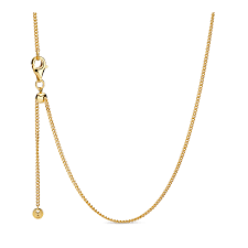14k Gold Plated  necklace with sliding clasp