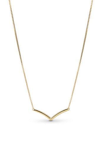 Wishbone 14k Gold Plated  collier