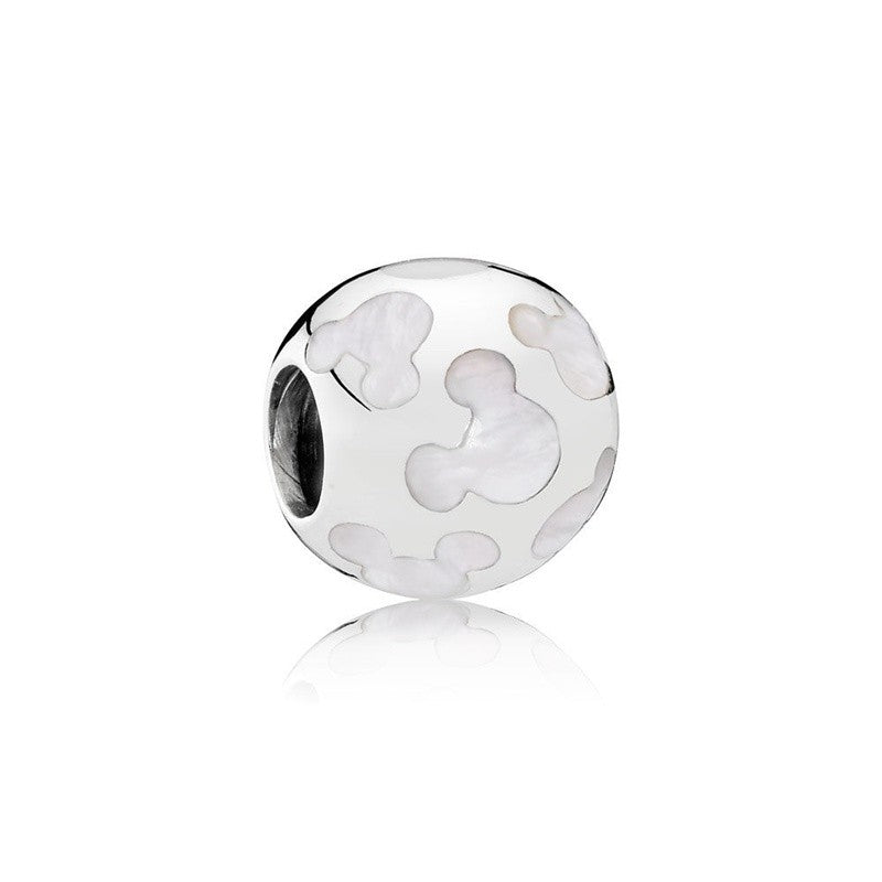 Disney Mickey silver charm with mother of pearl