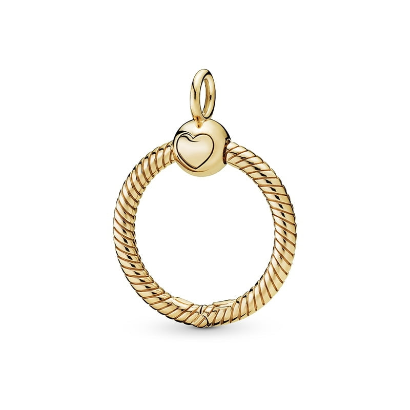 Small 14k Gold Plated  O Pendant